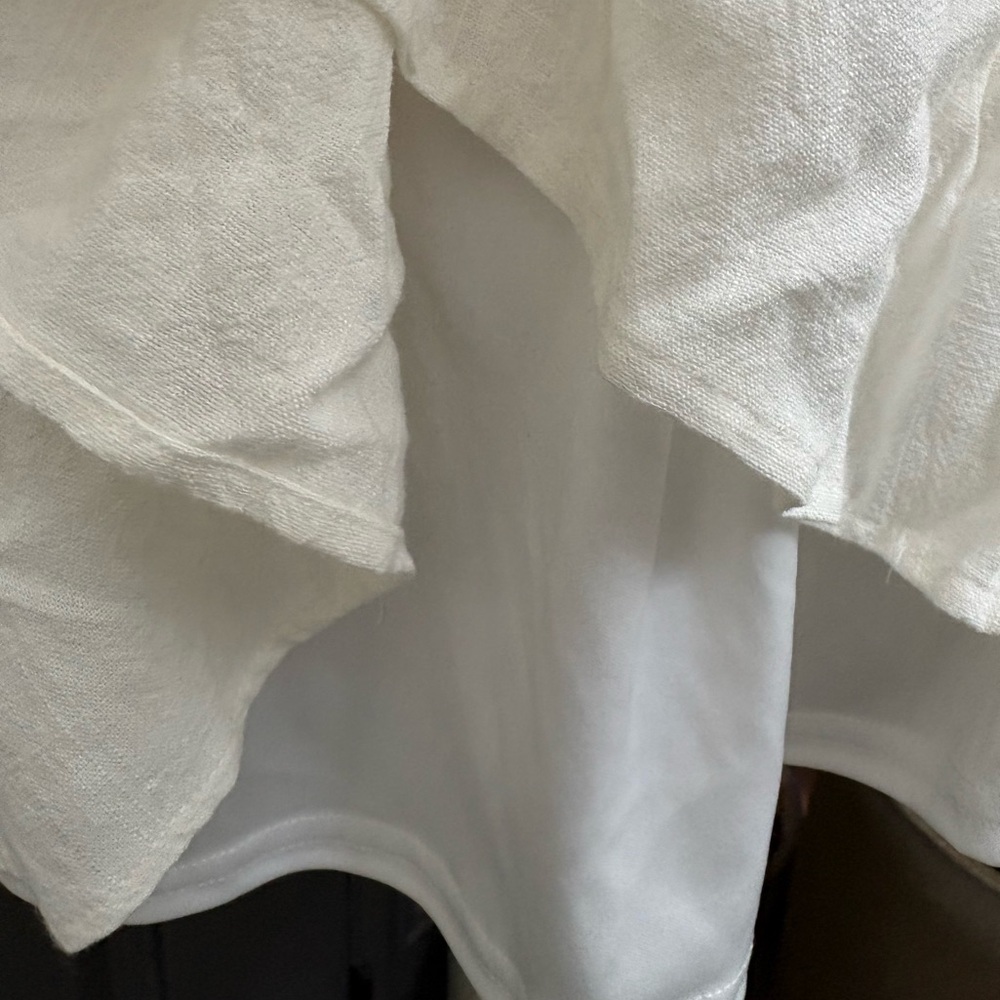 NWT Lulu's Darling Perfection White Tiered Tie-Back Mini Skater Dress | Size M - Picture 9 of 12